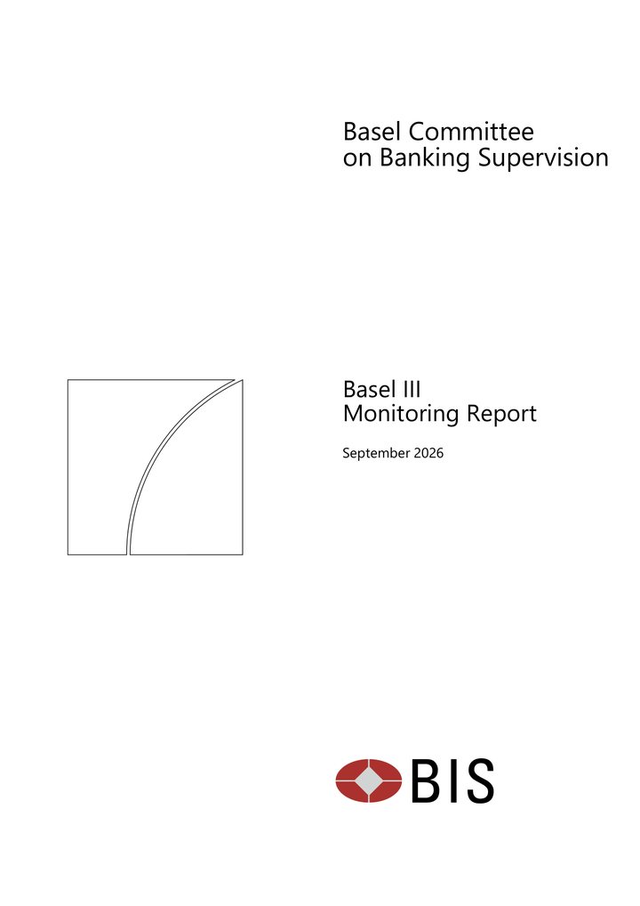 Primera página del documento: Basel III Monitoring Report, September 2026