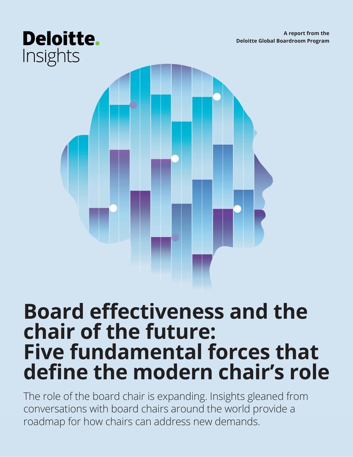 Primera página del documento: Board effectiveness and the chair of the future: Five fundamental forces that define the modern chair’s role