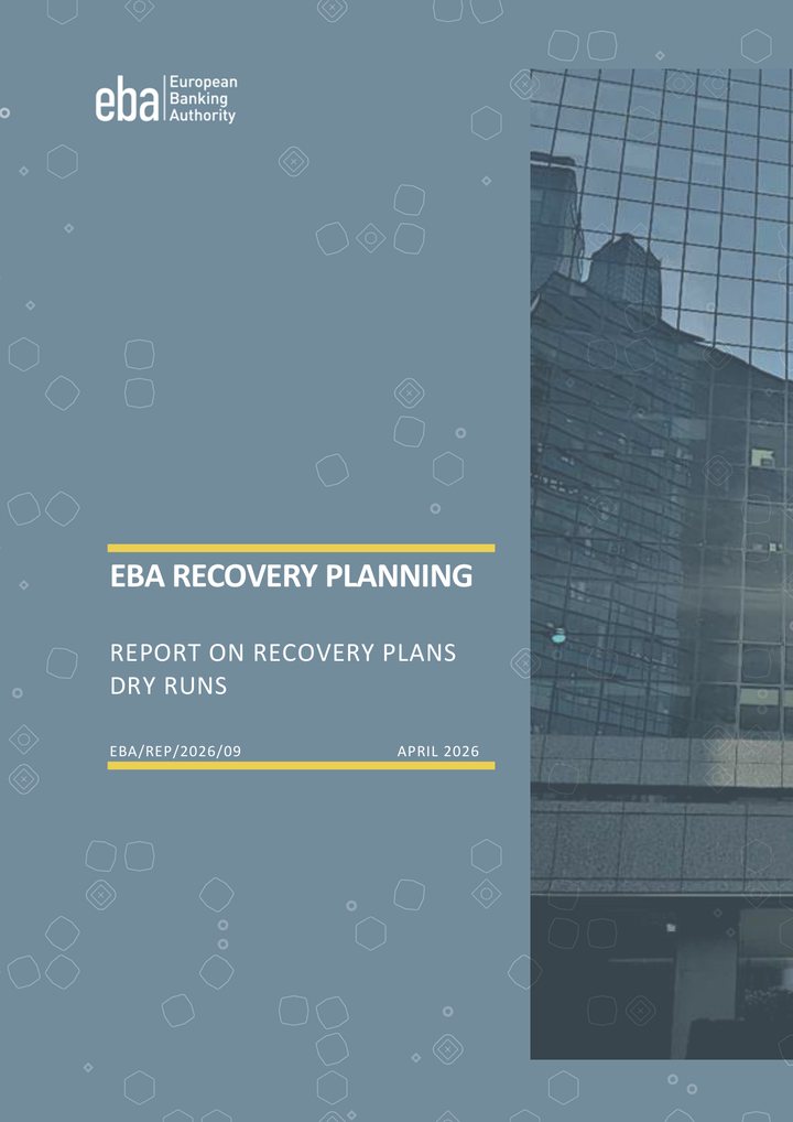 Primera página del documento: Report on recovery plans dry runs (EBA/REP/2026/09)