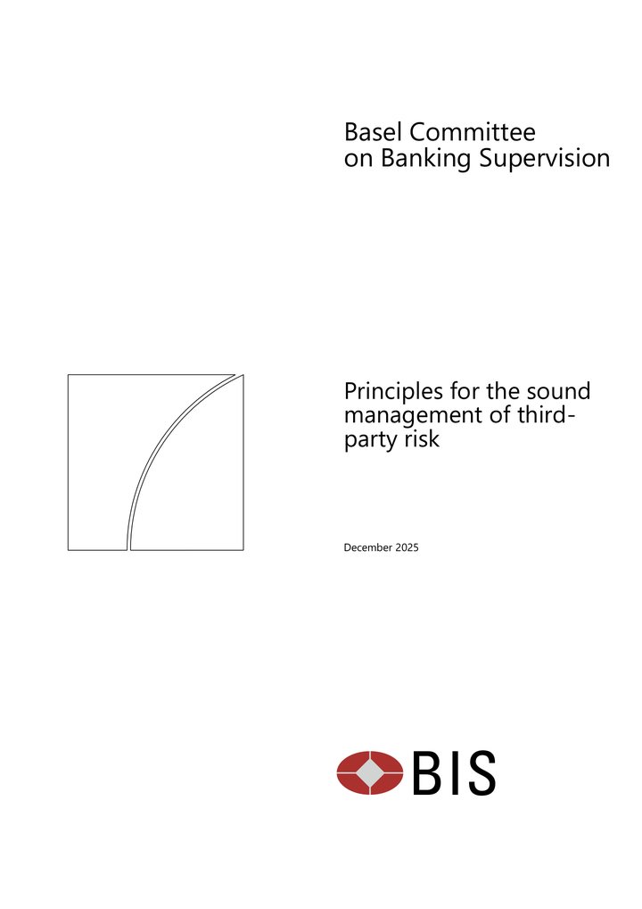 Primera página del documento: Principles for the sound management of third-party risk