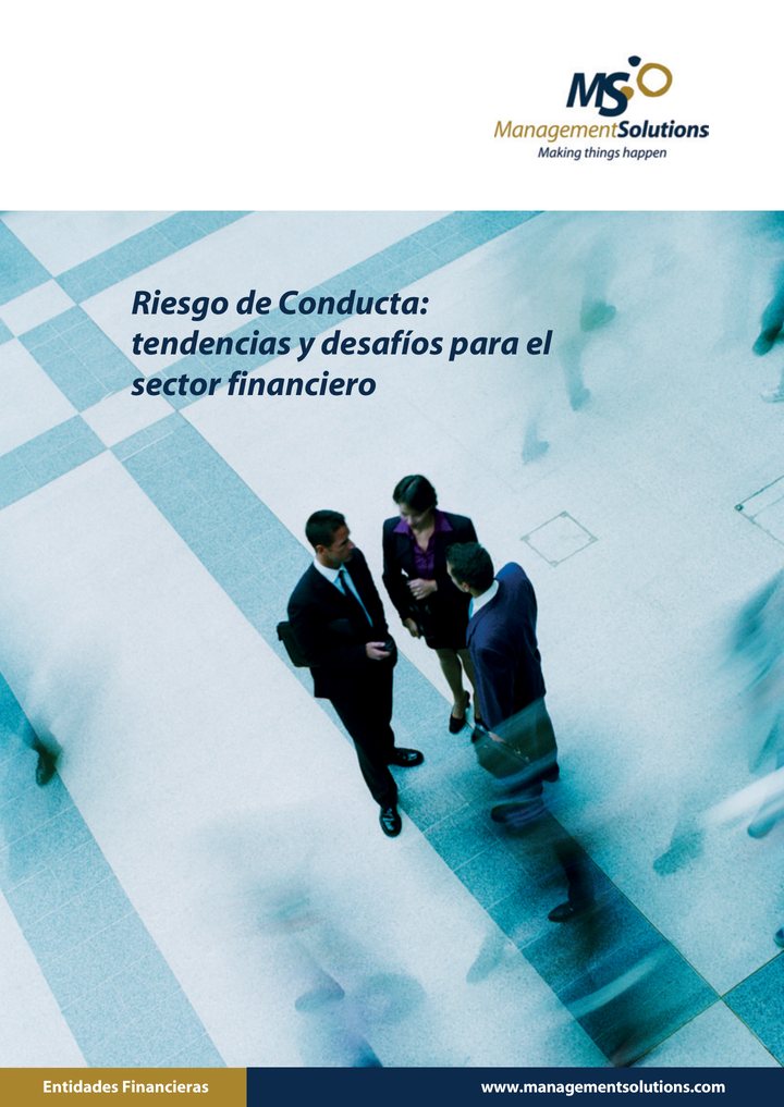 Primera página del documento: Riesgo de Conducta: tendencias y desafíos para el sector financiero