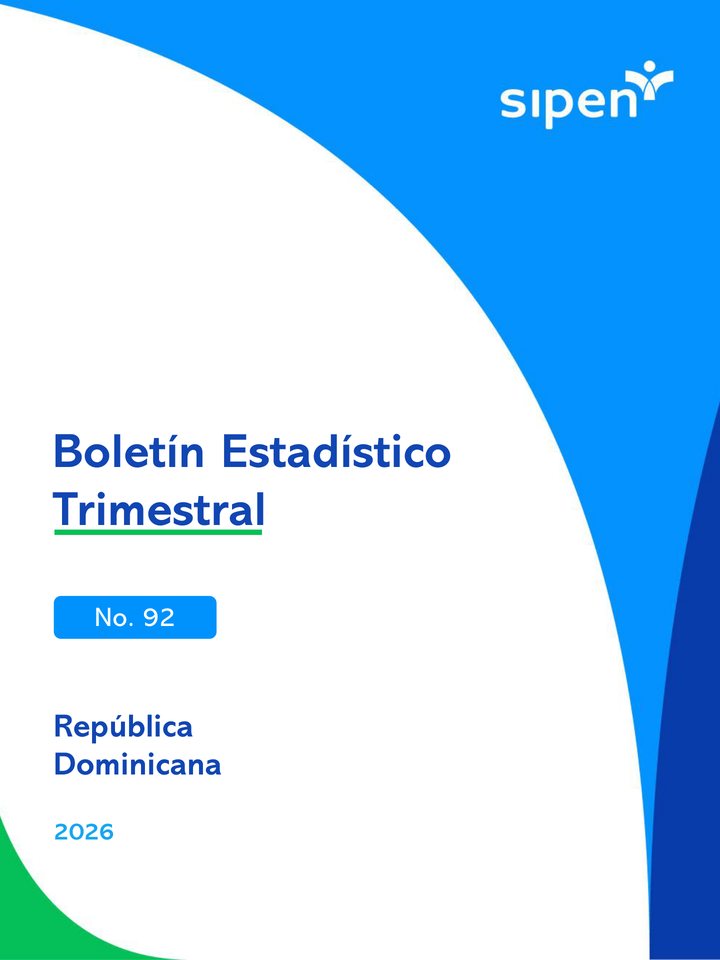 Primera página del documento: Boletín Estadístico Trimestral No. 92: Sistema Dominicano de Pensiones, segundo trimestre de 2026